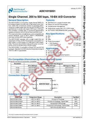 ADC101S051CIMF/NOPB datasheet  